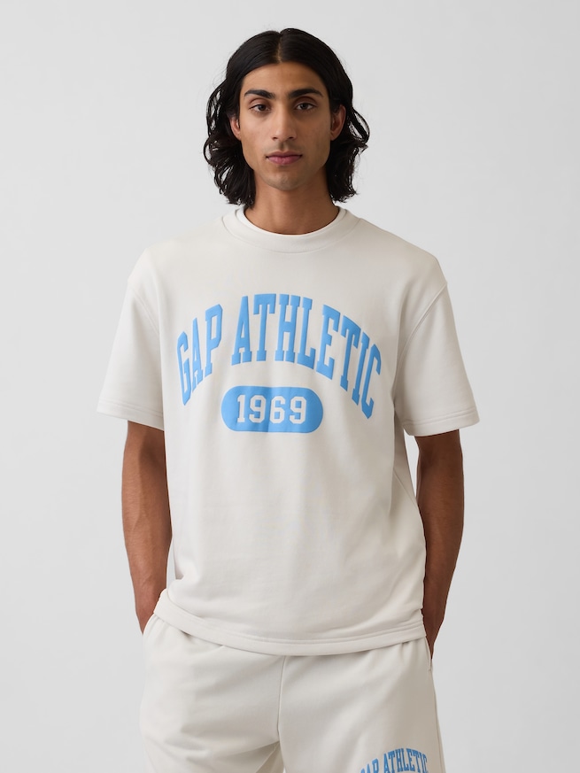 リラックスフィット フレンチテリー グラフィックTシャツ-0