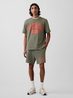 リラックスフィット フレンチテリー グラフィックTシャツ-1