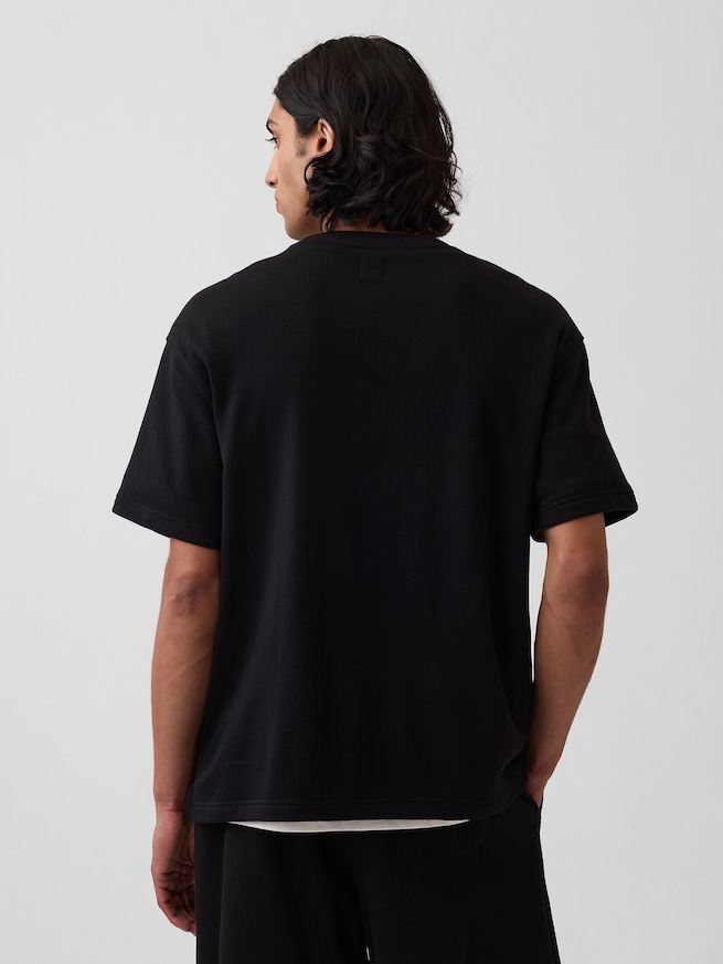 リラックスフィット フレンチテリー グラフィックTシャツ-2