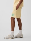 リラックスフィット フレンチテリー グラフィックショートパンツ-2