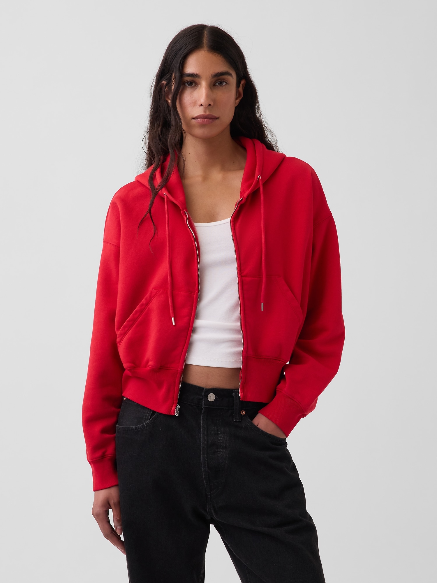 VintageSoft Wedge Zip Hoodie