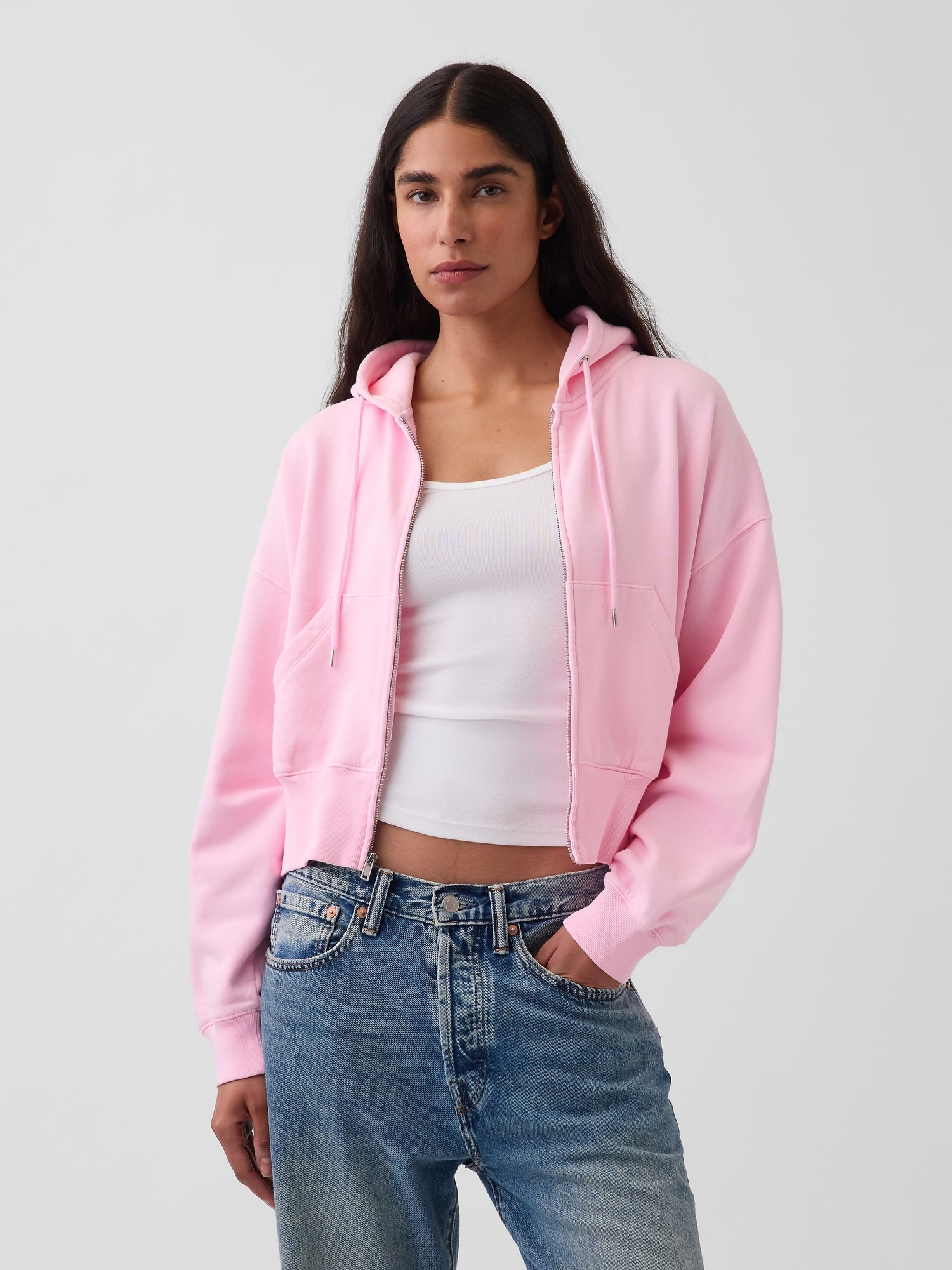 VintageSoft Wedge Zip Hoodie
