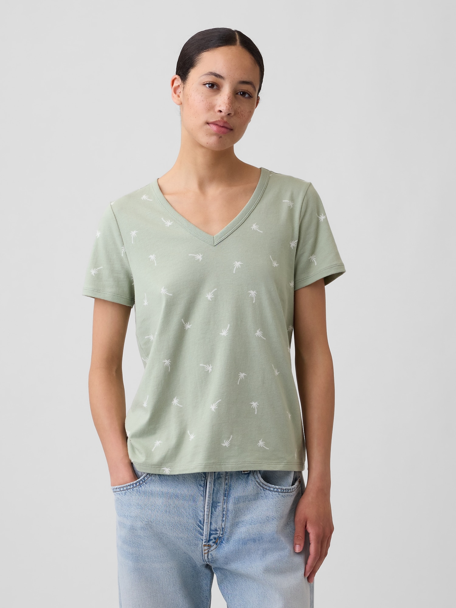Favorite Print V-Neck T-Shirt