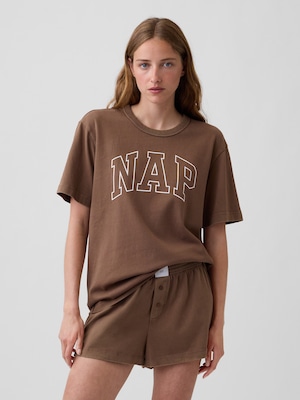 NAPロゴ オーバーサイズ パジャマTシャツ