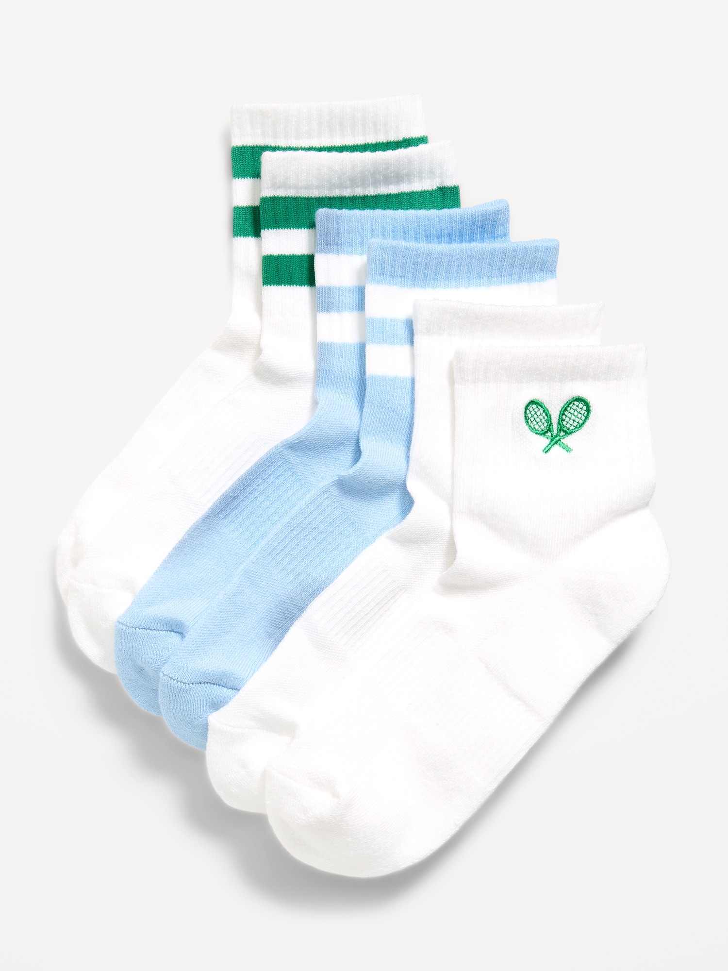 Athletic Quarter Crew Sock 3-Pack for Women