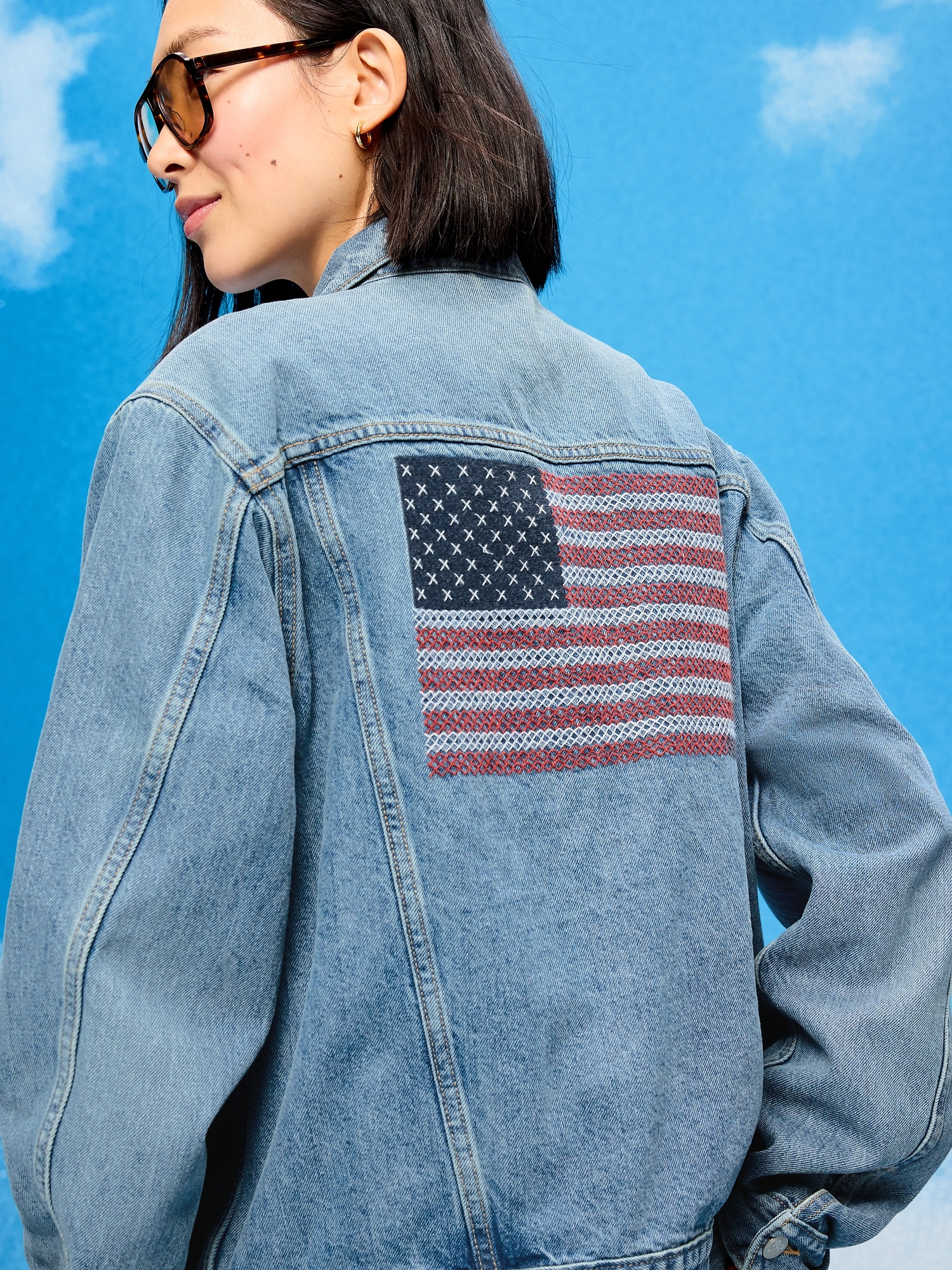 Old Navy x Disney Mickey Mouse Denim Trucker Jacket for Adults