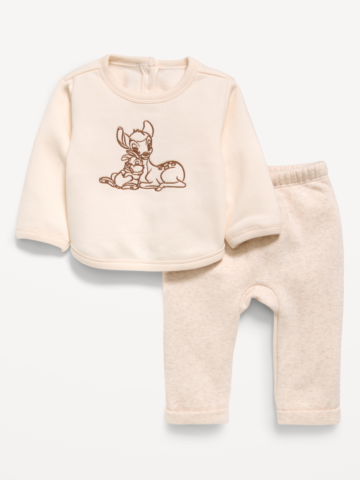 Disney© Bambi Crew-Neck Sweatshirt and Sweatpants Set for Baby