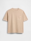 オーバーサイズ クロップド ポケットTシャツ-4