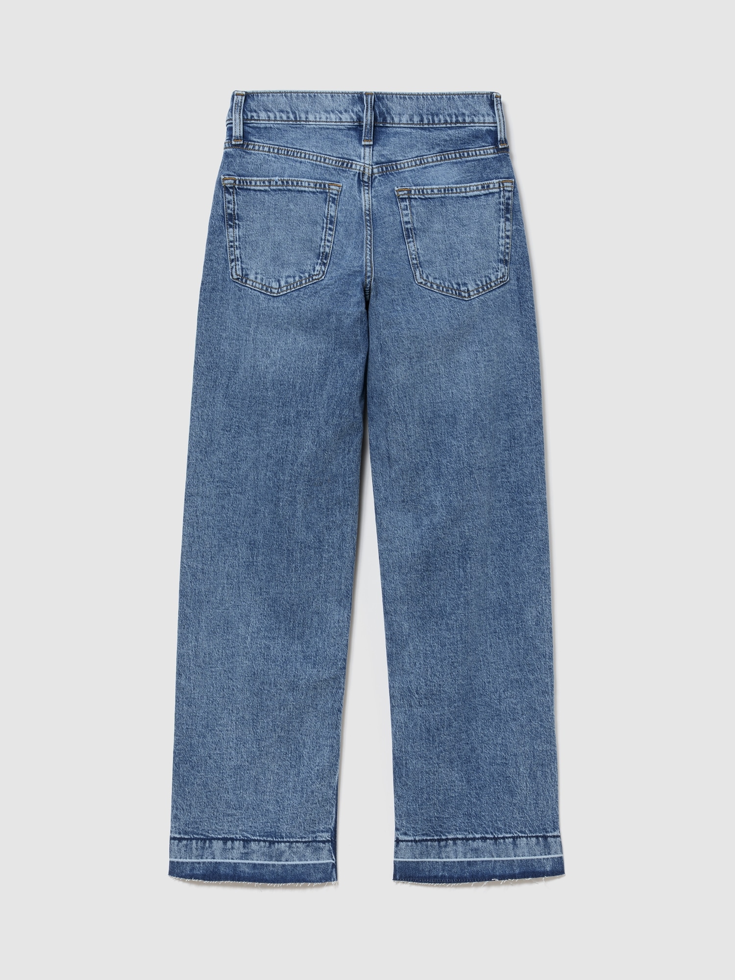 ローライズ '90s ルーズフィット スプリットヘム デニム-0