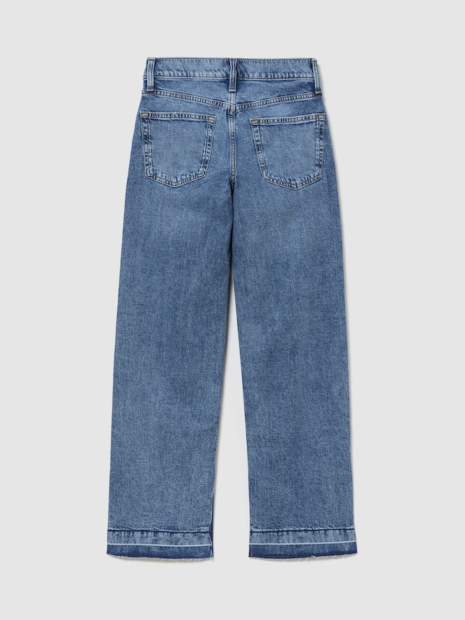 ローライズ '90s ルーズフィット スプリットヘム デニム-0