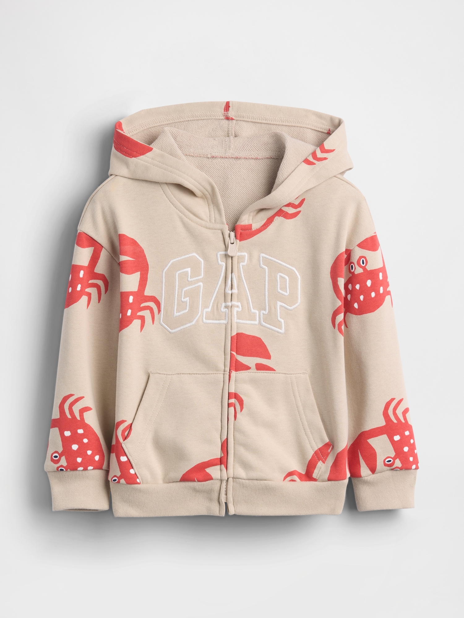 babyGap リラックスフィット GAPロゴ フレンチテリー ジップアップパーカー-2