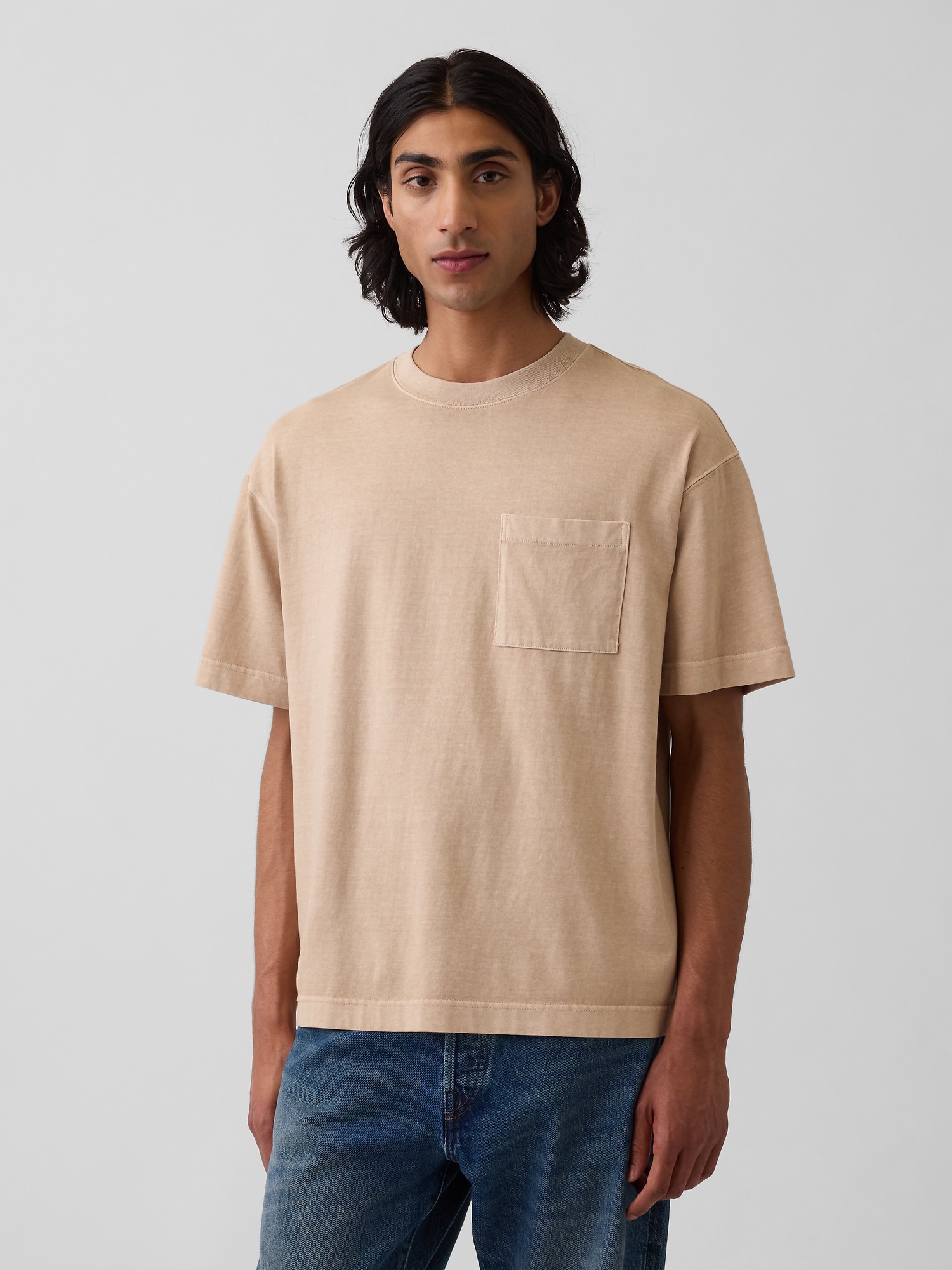 Gap公式オンラインストア | オーバーサイズ クロップド ポケットTシャツ