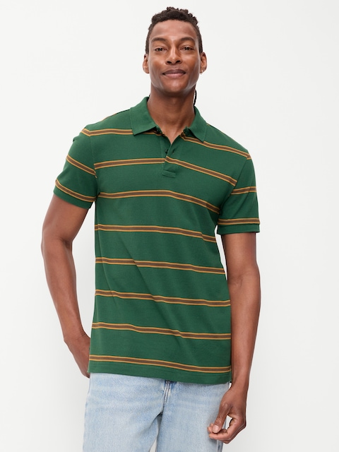 POLO EN PIQUÉ À RAYURES