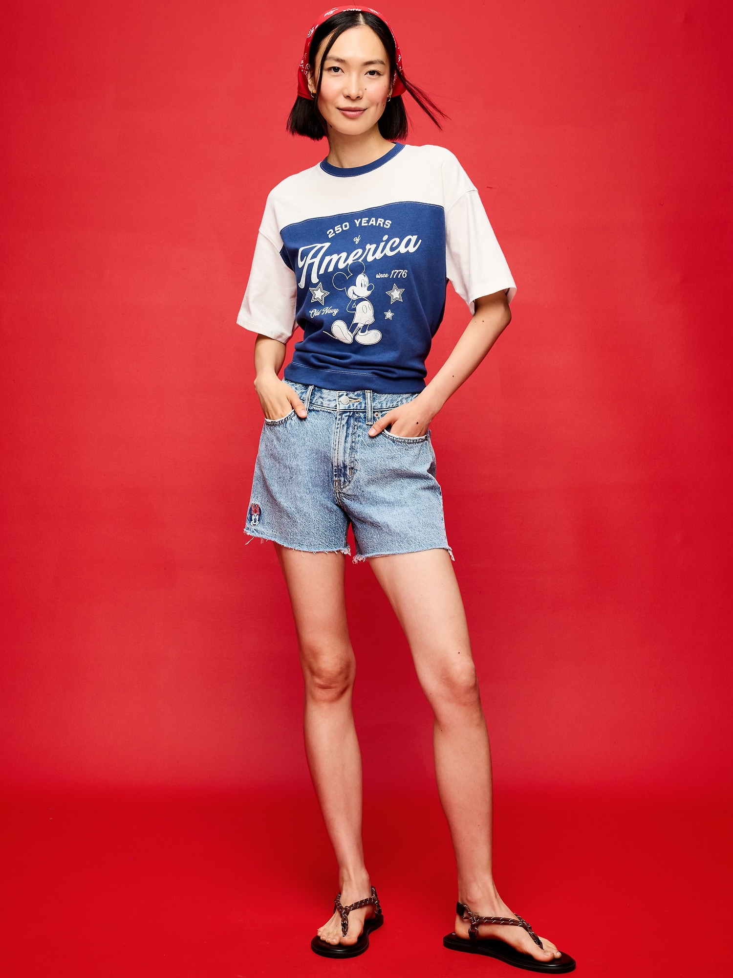 Old Navy x Disney Minnie Mouse High-Waisted OG Jean Cut-Off Shorts-- 4-inch inseam for Women