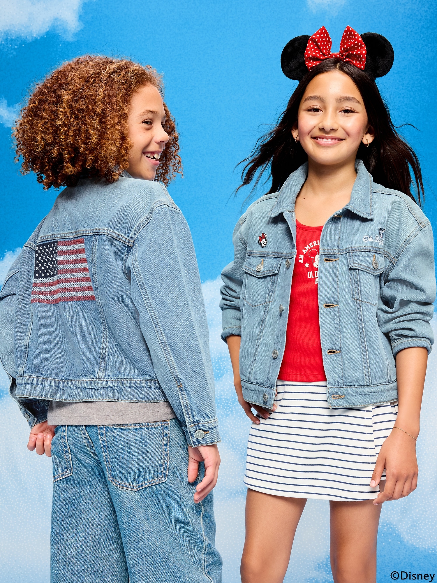 Old Navy x Disney Mickey Mouse Gender-Neutral Denim Trucker Jacket for Kids