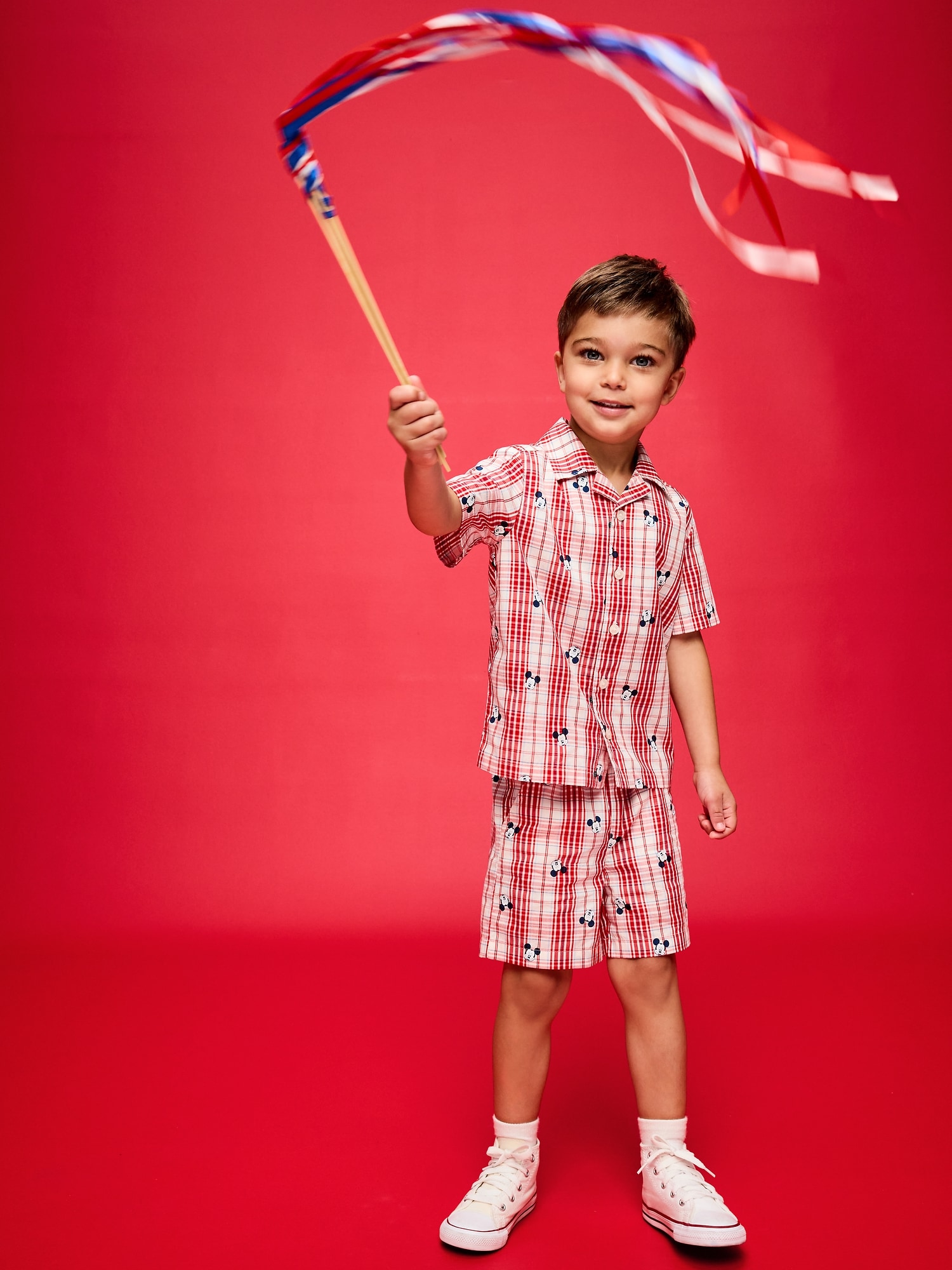 Ensemble de chemise à carreaux manches courtes et short Mickey Mouse Old Navy x Disney pour tout-petit