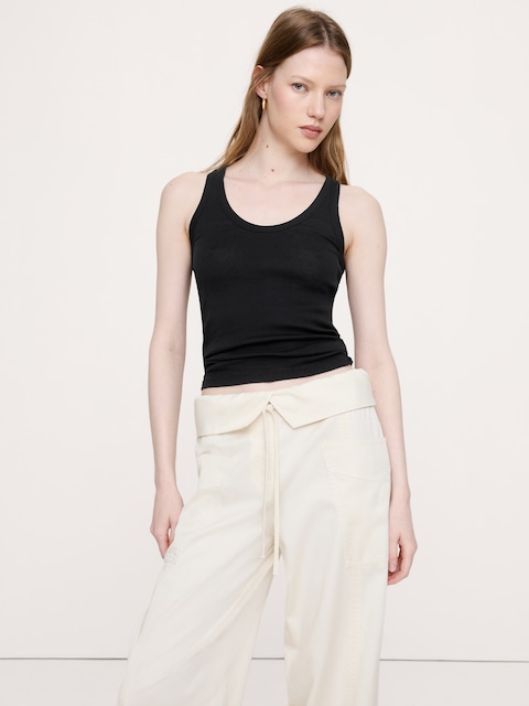 CAMISOLE À ENCOLURE DÉGAGÉE EN COTON RESPIRANT