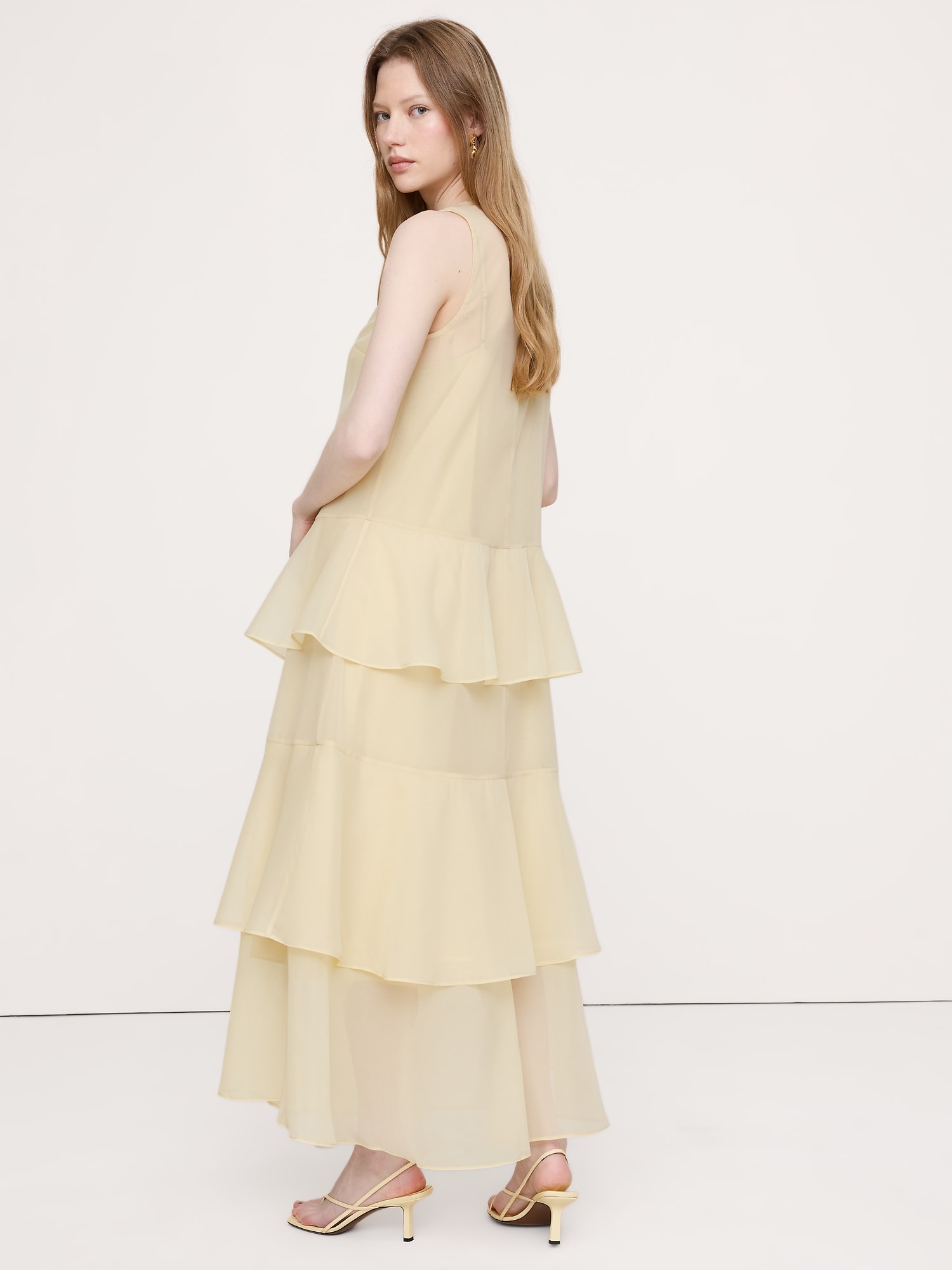 Organza Tiered Maxi Dress