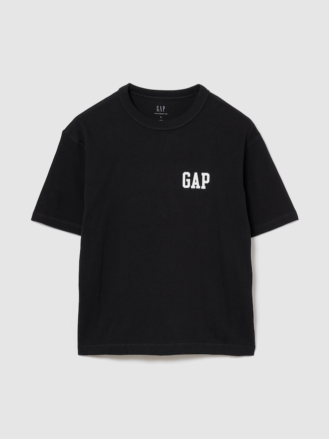 ガチャピン・ムック ヘビーウェイト クロップドTシャツ-1