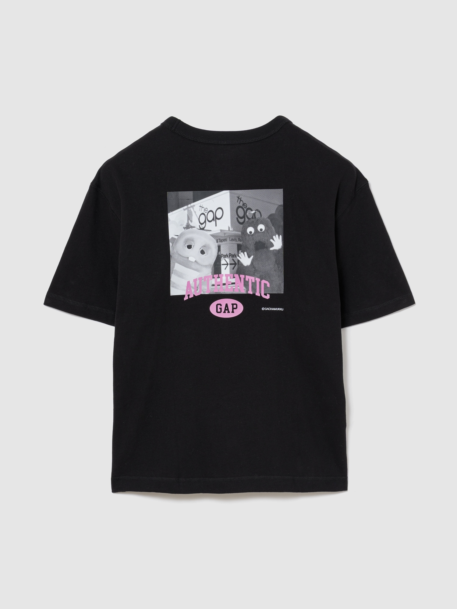 ガチャピン・ムック ヘビーウェイト クロップドTシャツ-0