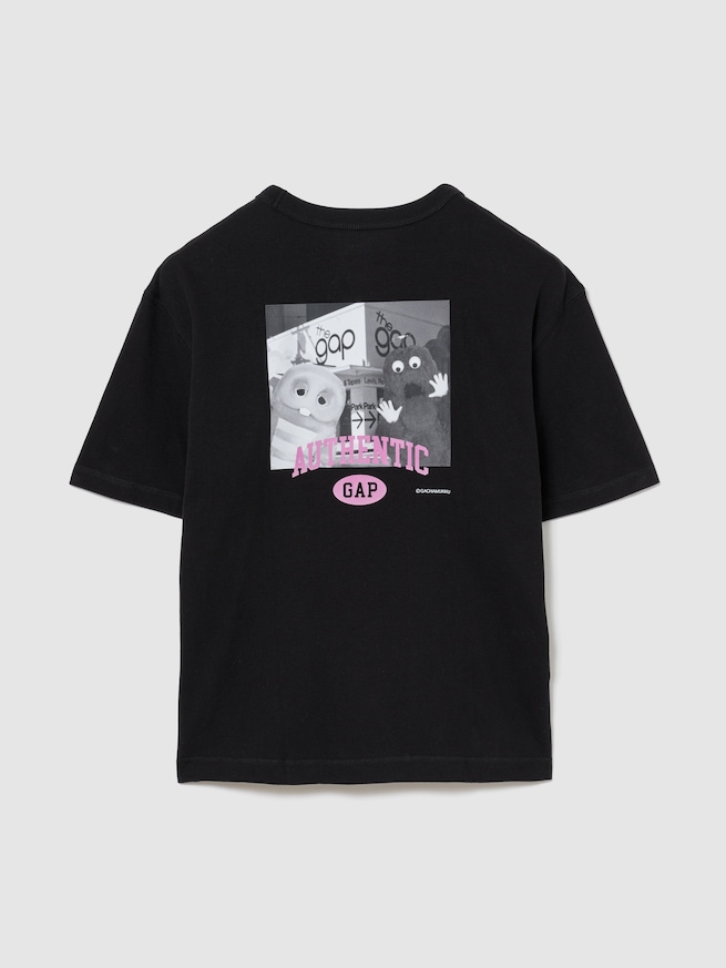 ガチャピン・ムック ヘビーウェイト クロップドTシャツ-0