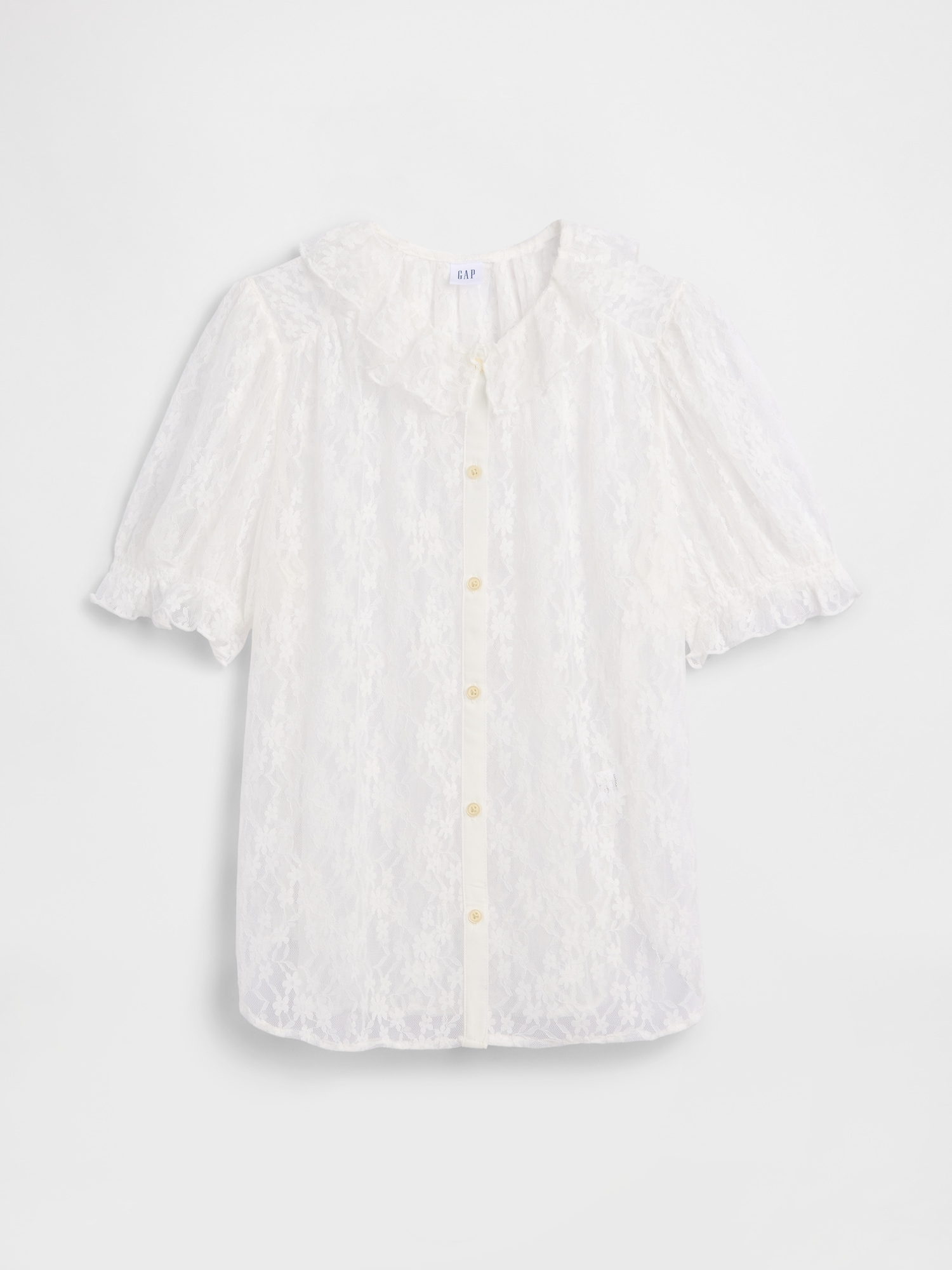Relaxed Lace Ruffle Top