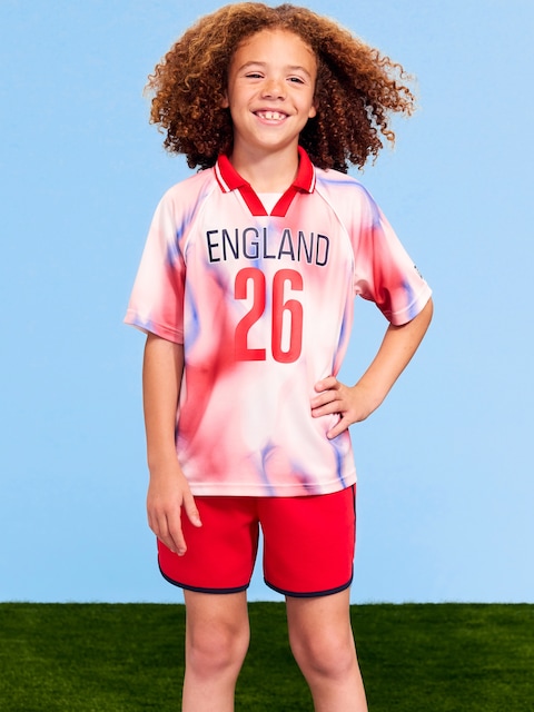T-SHIRT À COL EN JERSEY COUPE DU MONDE DE LA FIFA 26™, ANGLETERRE POUR ENFANT