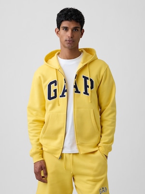 リラックス GAPロゴ ジップアップパーカー