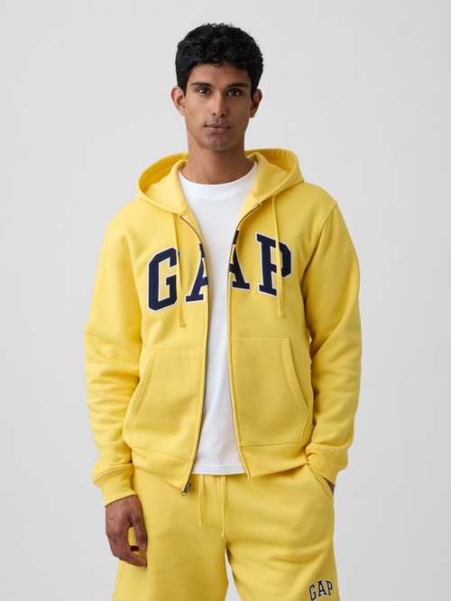 リラックス GAPロゴ ジップアップパーカー