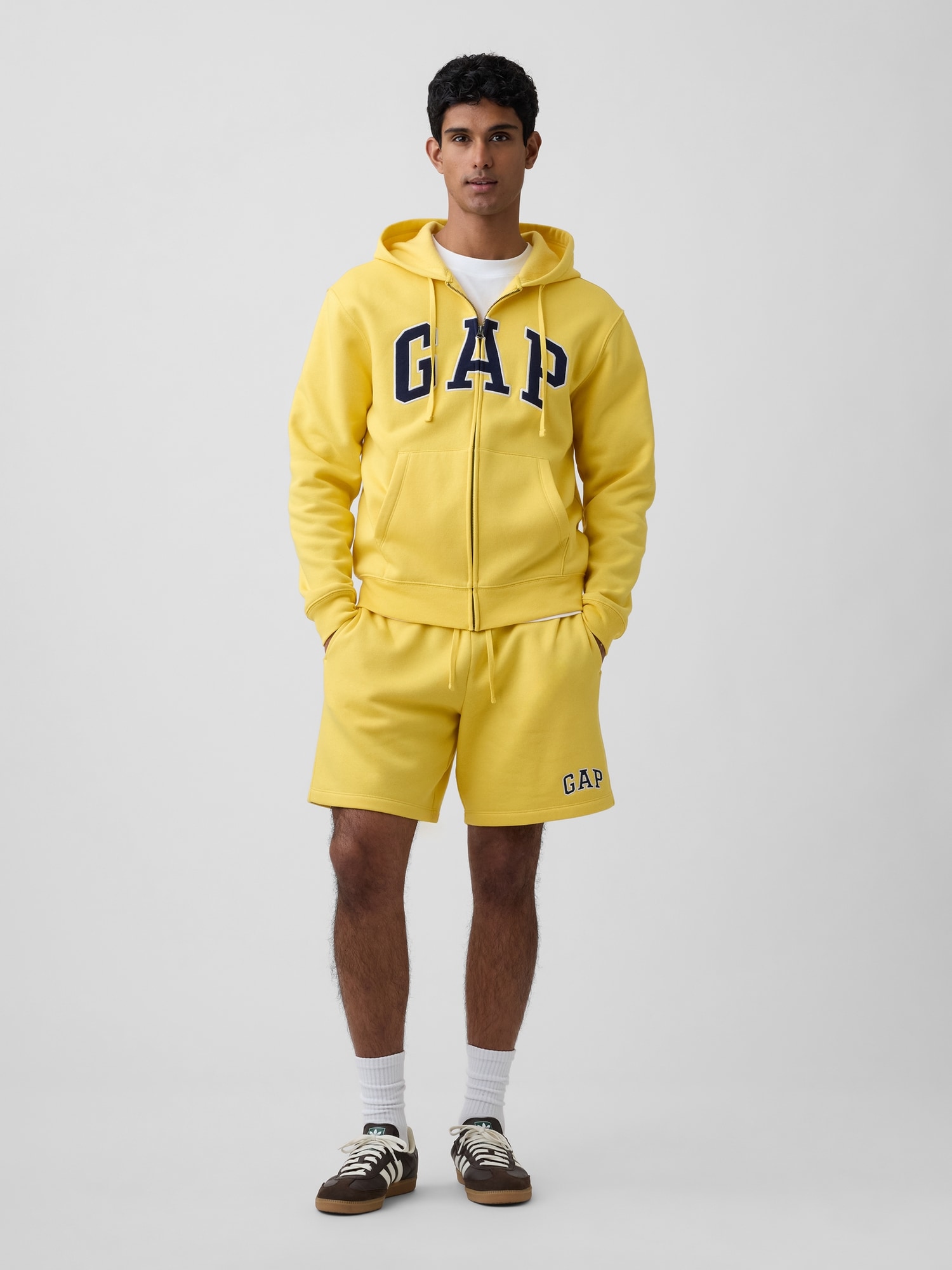 リラックス GAPロゴ ジップアップパーカー-3