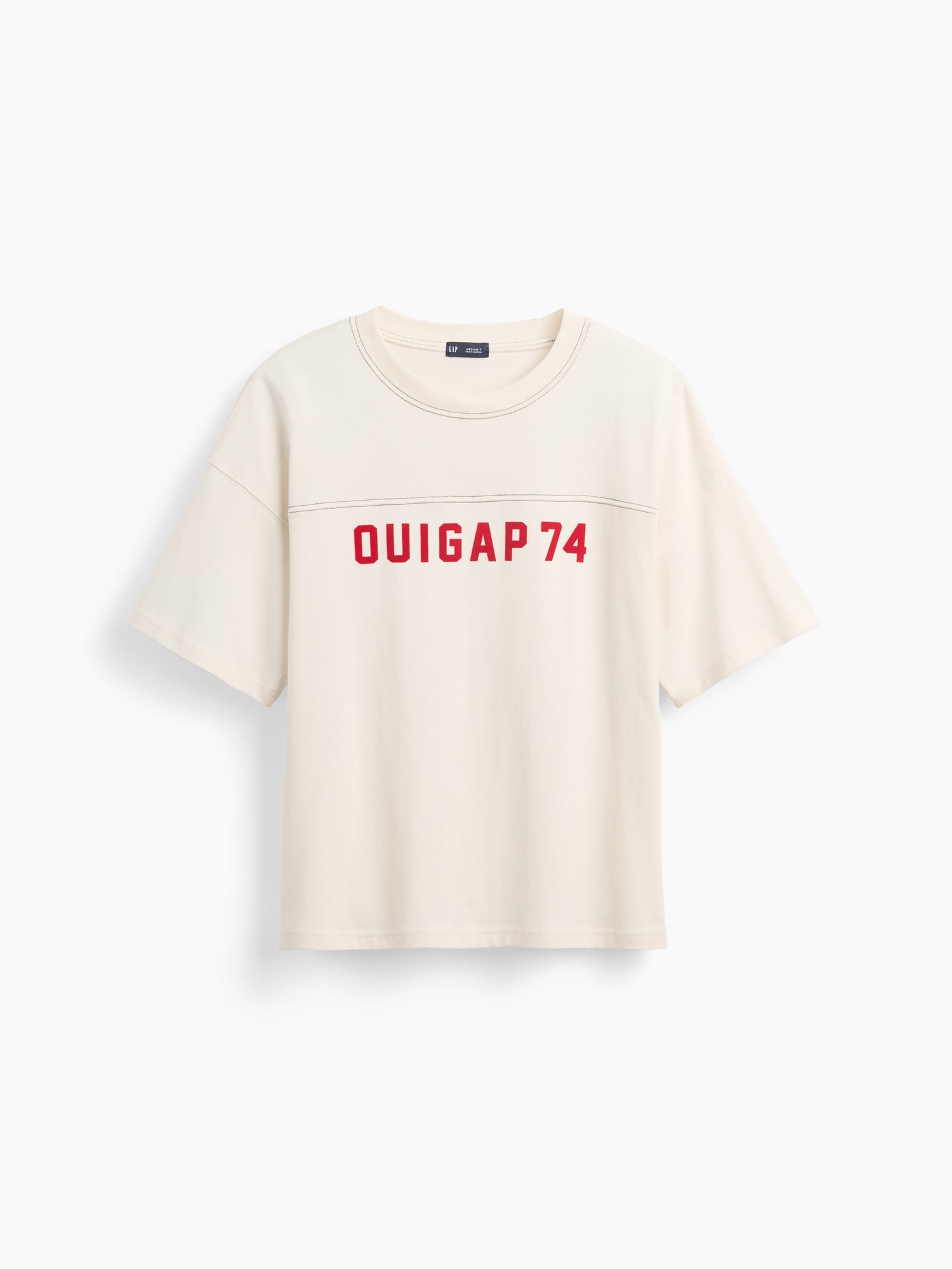 OuiGap ヘビーウェイト クロップド ロゴTシャツ-6