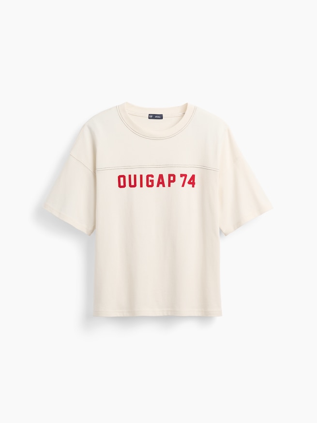 OuiGap ヘビーウェイト クロップド ロゴTシャツ-6