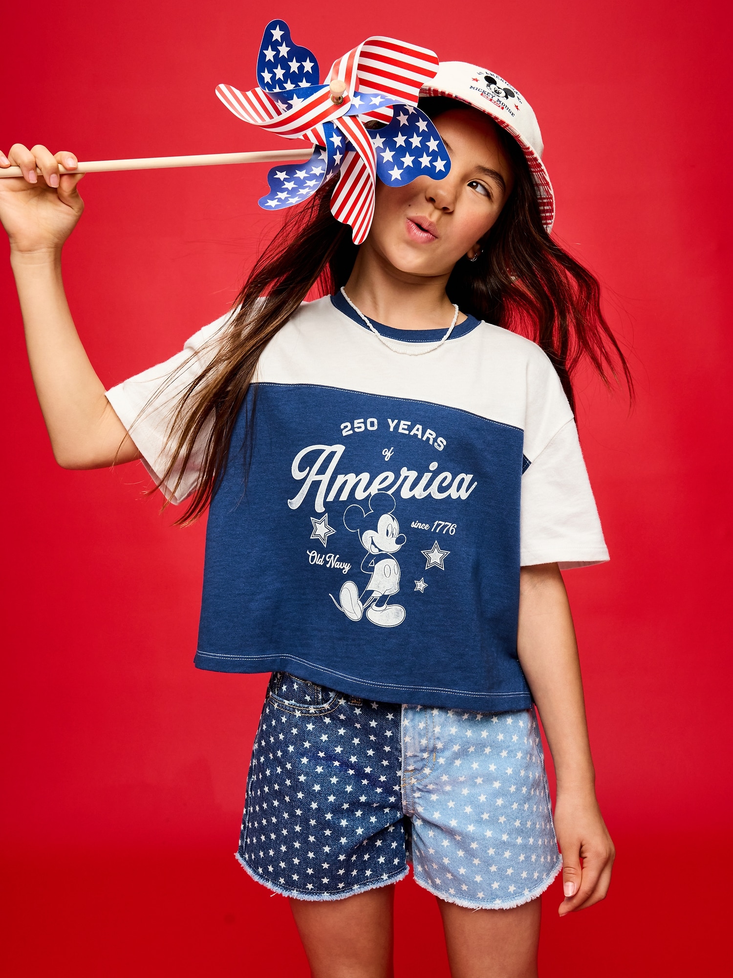 Old Navy x Disney Mickey Mouse Football-Style T-Shirt for Girls