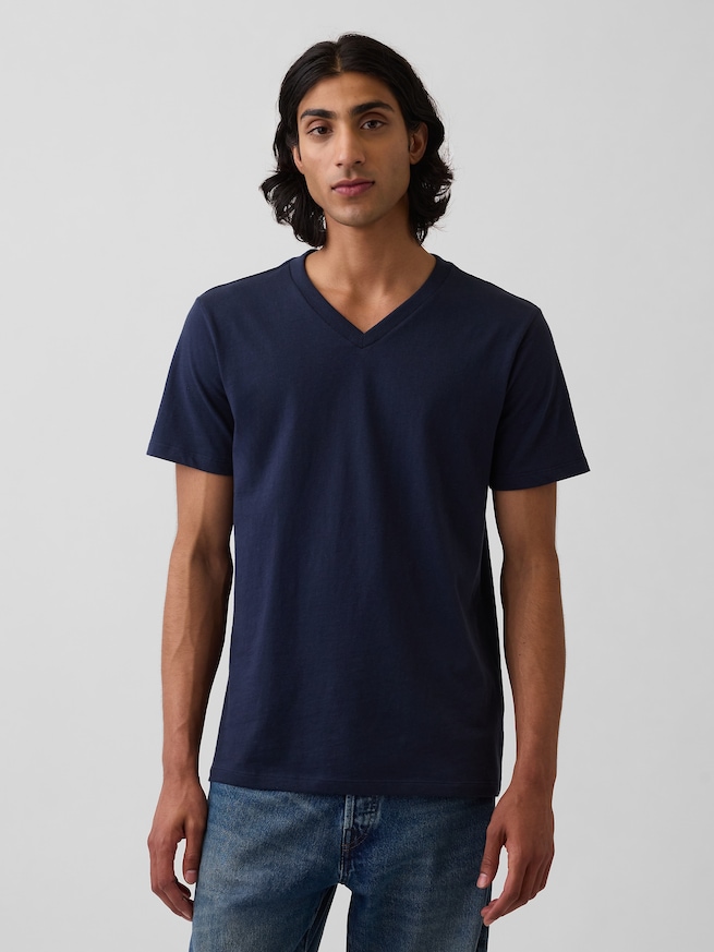 スタンダードVネックTシャツ-0
