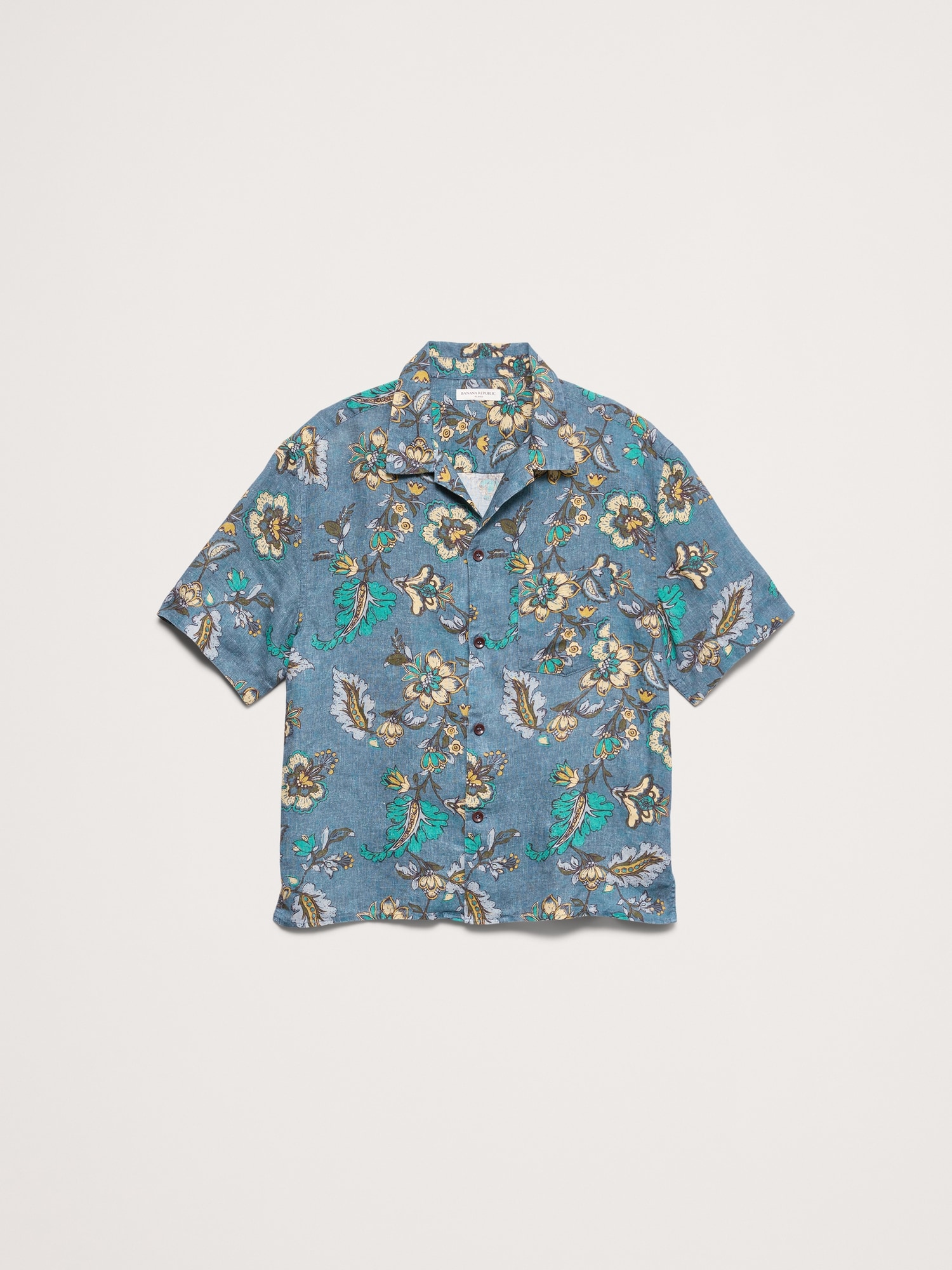 Standard-Fit Linen Resort Shirt