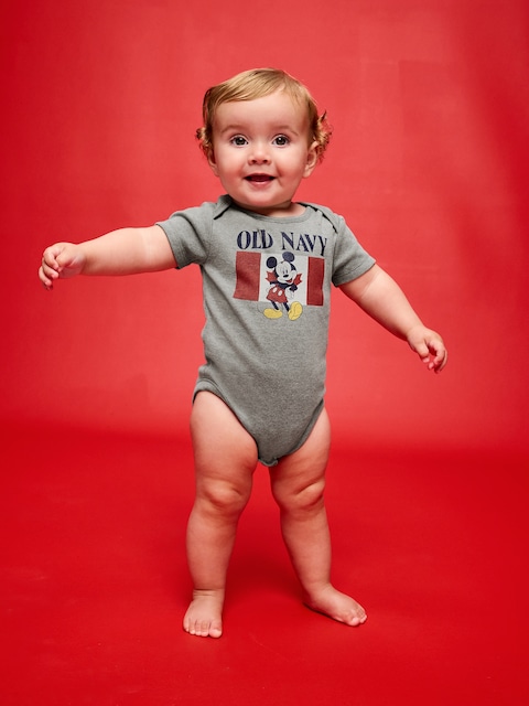 Old Navy x Disney Mickey Mouse Short-Sleeve Unisex Graphic Bodysuit for Baby