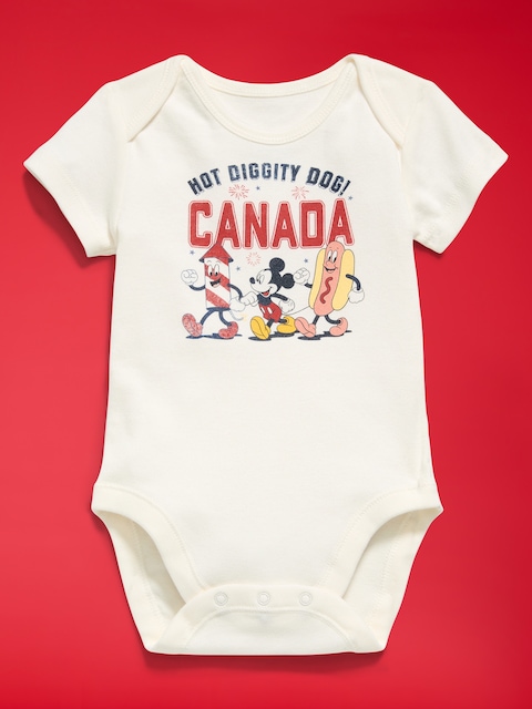 Old Navy x Disney Mickey Mouse Short-Sleeve Unisex Graphic Bodysuit for Baby