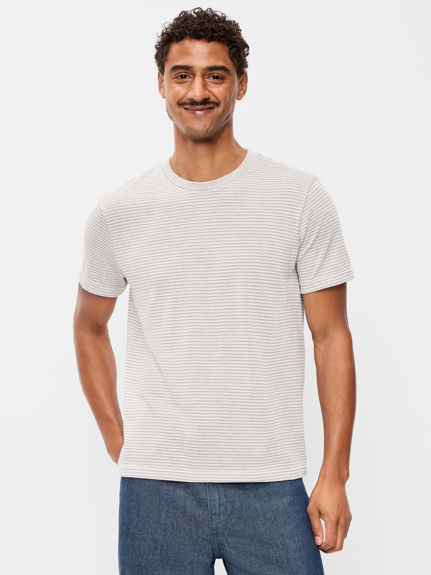Crew-Neck Striped T-Shirt
