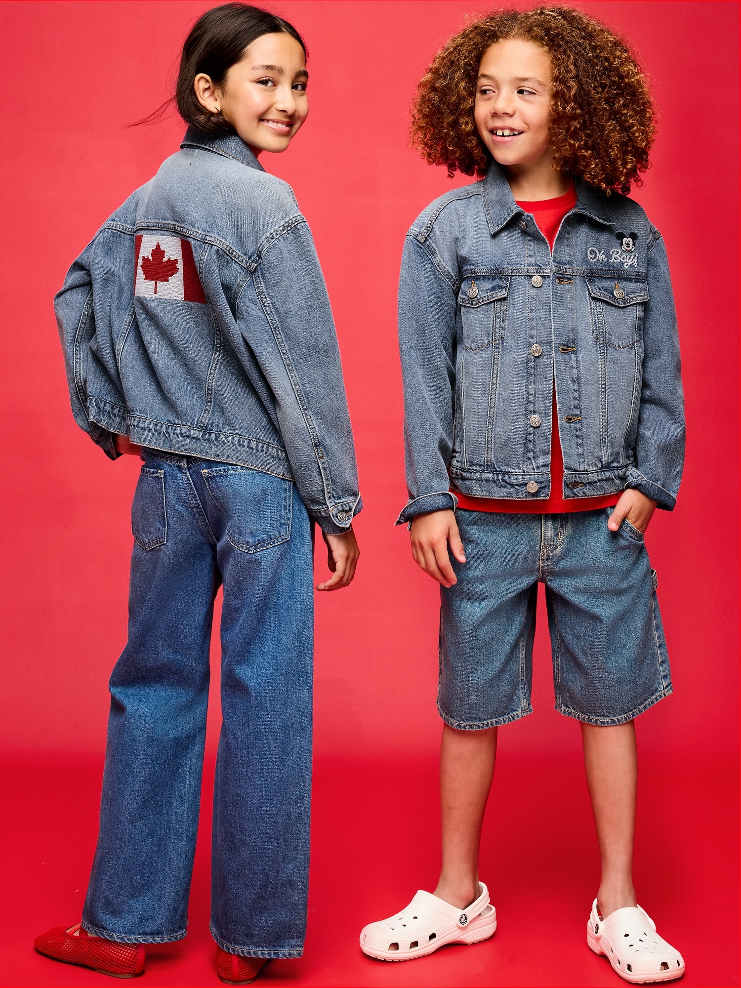 Old Navy x Disney Mickey Mouse Gender-Neutral Denim Trucker Jacket for Kids