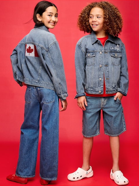 VESTE DE CAMIONNEUR EN DENIM À LOGO MICKEY MOUSE OLD NAVY X DISNEY UNISEXE POUR ENFANT