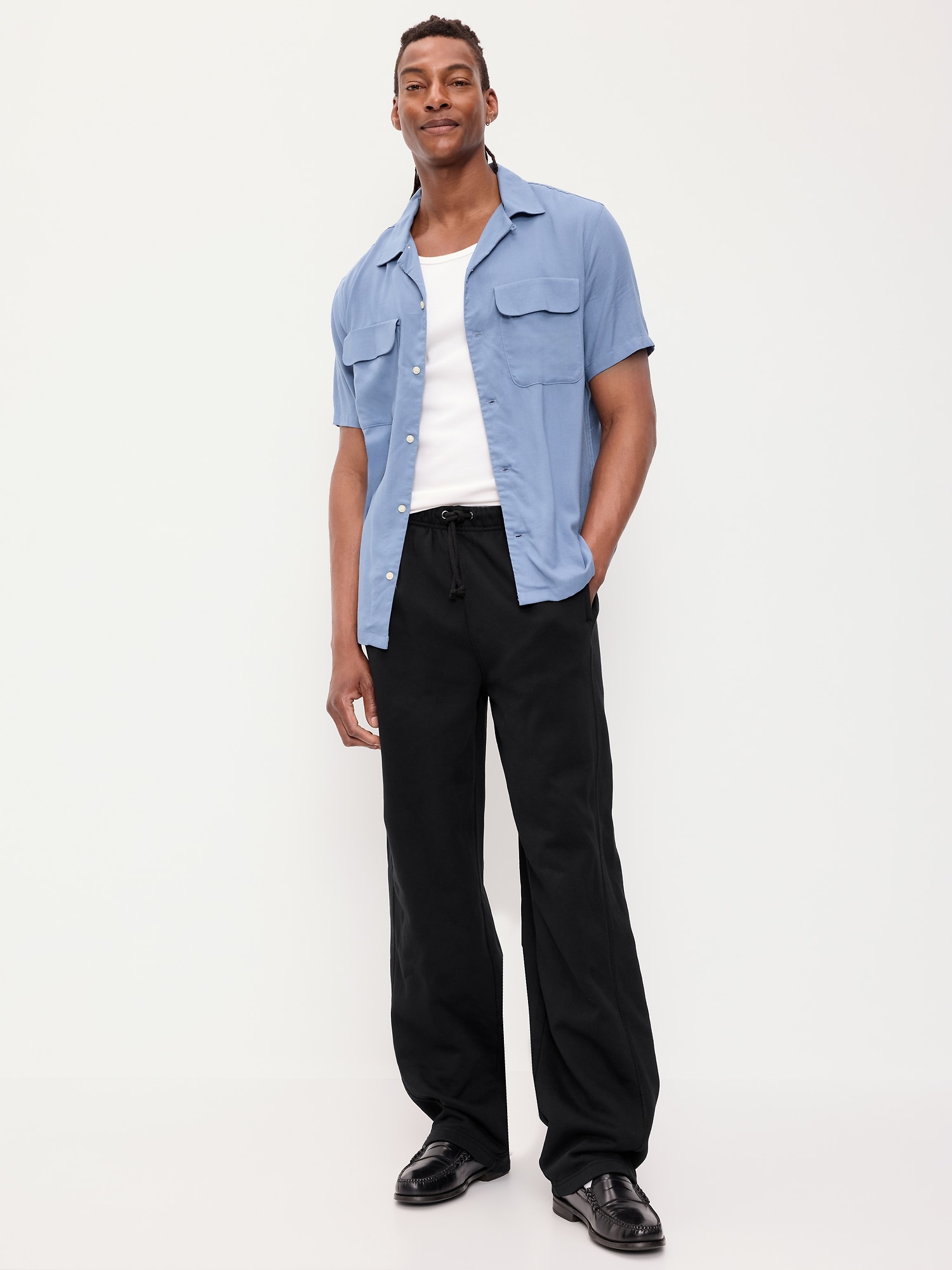 PANTALON COUPE GÉNÉREUSE EN COTON OUATÉ ÉPAIS