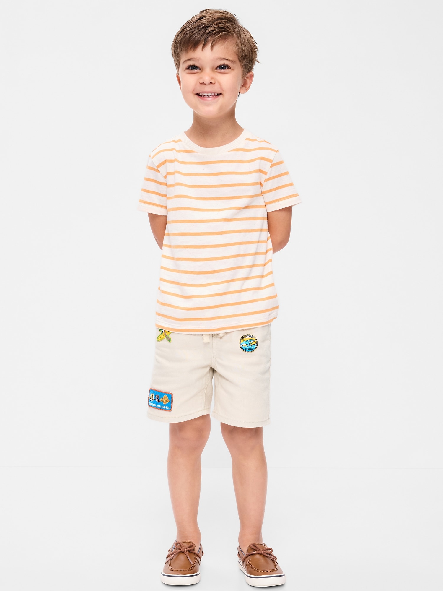 Baggy Pull-On Jean Shorts for Toddler Boys