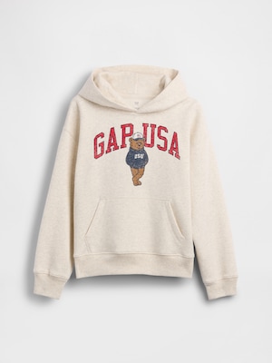 ヴィンテージソフト リラックスフィット ブラナンベア GAPロゴパーカー (キッズ)