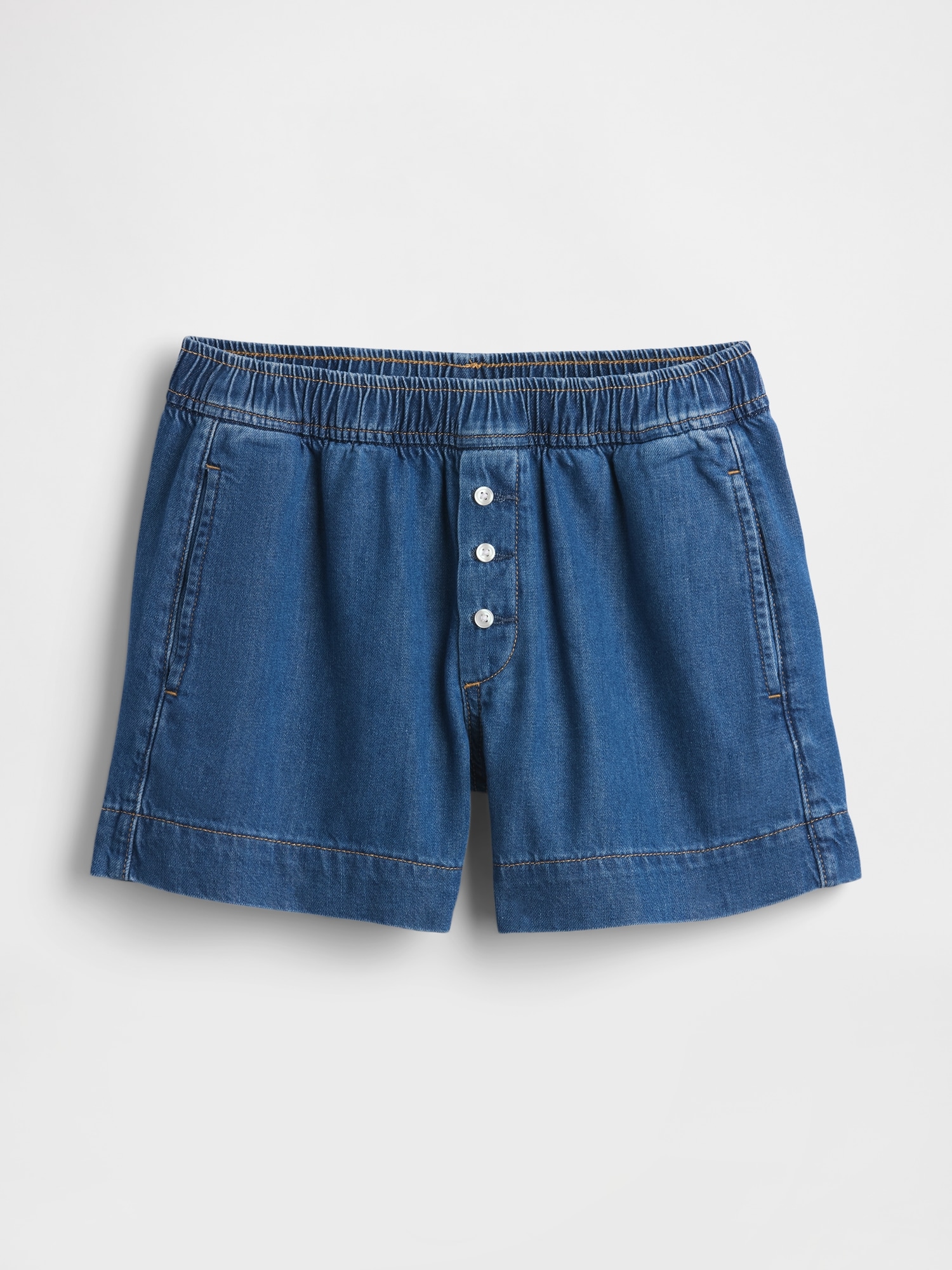 Mid Rise UltraSoft Denim Boxer Shorts