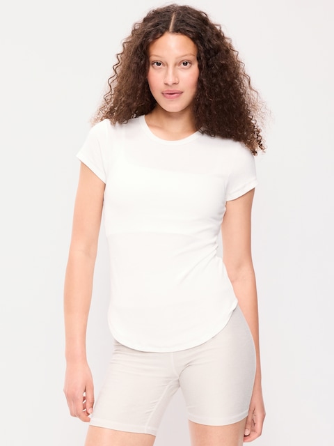 CloudLite Crew-Neck Ribbed Top