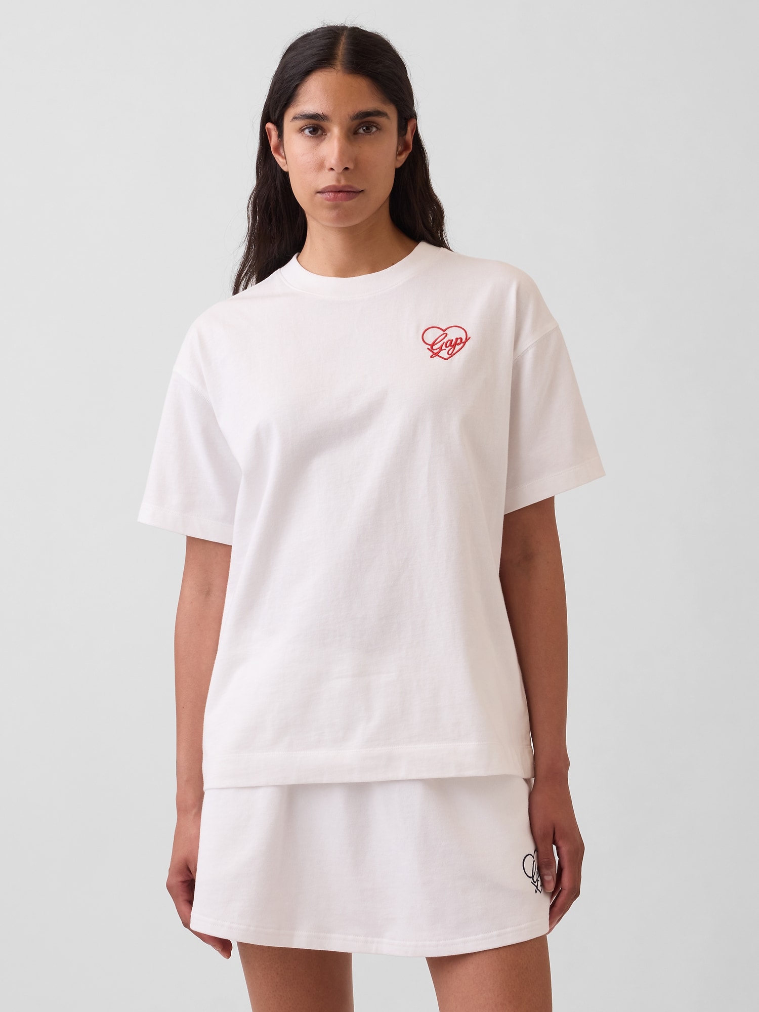 オーバーサイズ GAPハートロゴTシャツ-1