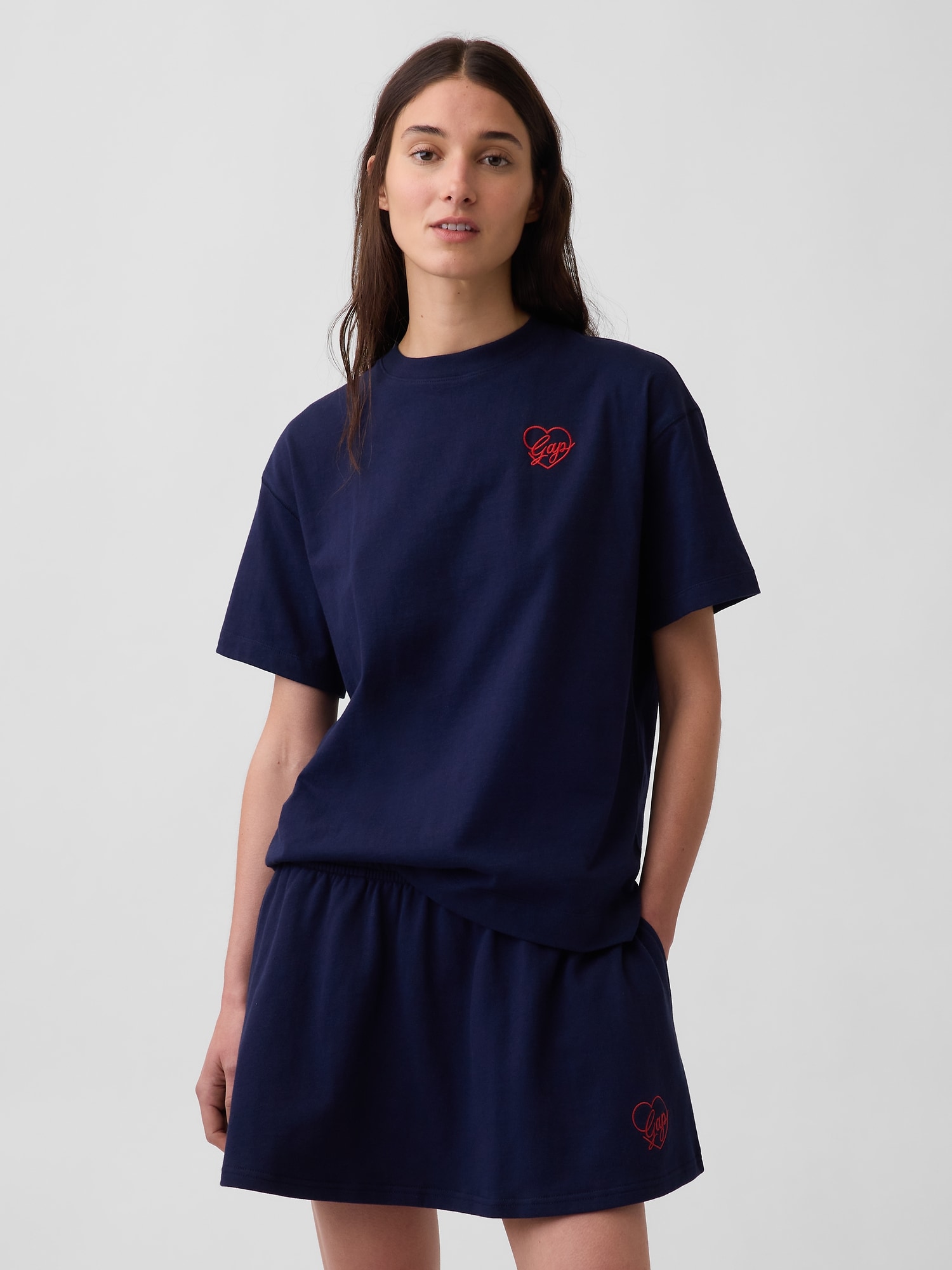 オーバーサイズ GAPハートロゴTシャツ-1