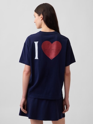 オーバーサイズ GAPハートロゴTシャツ