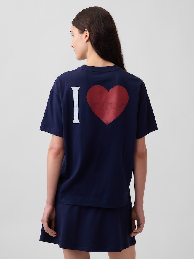 オーバーサイズ GAPハートロゴTシャツ-0