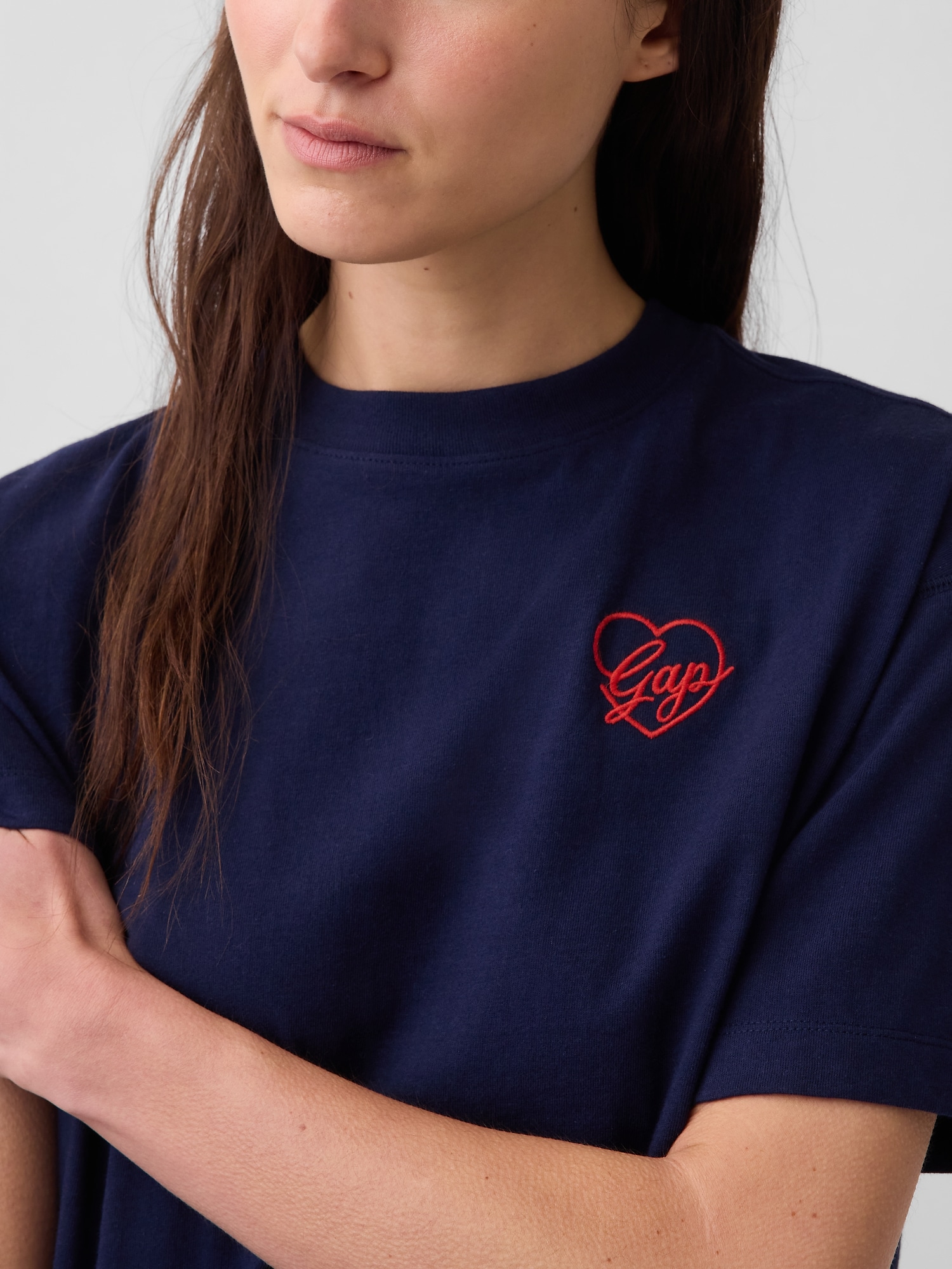 オーバーサイズ GAPハートロゴTシャツ-3